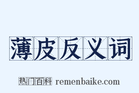 薄皮反义词是什么意思的图片